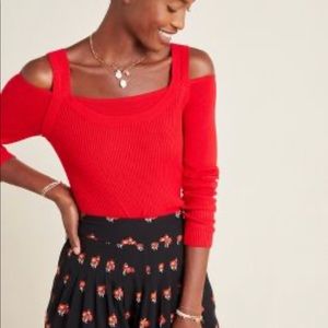 Anthropologie open-shoulder knit top